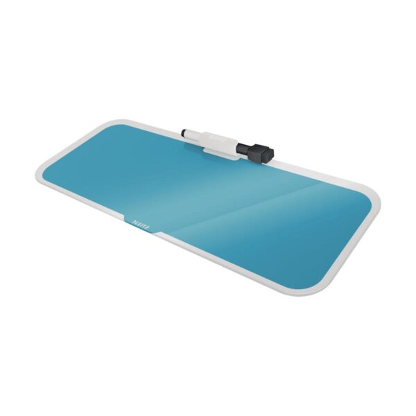 Base de secretária de vidro para escrita Leitz Cosy, 38×15, Azul