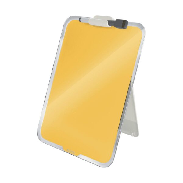 Quadro de secretária de vidro para escrita Leitz Cosy, A4, Amarelo