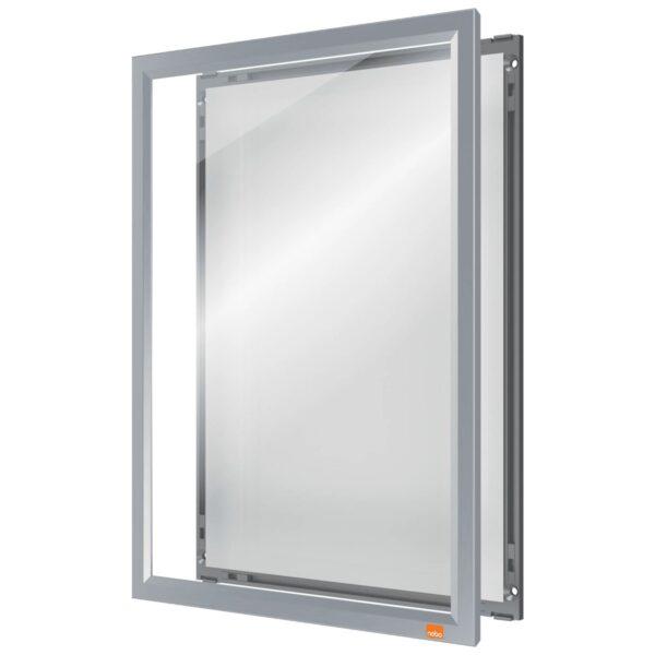 Moldura de parede para cartazes com painel de encaixe, Impression Pro, cinza anodizado