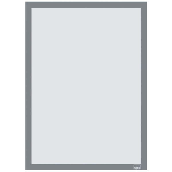 Moldura auto-adesiva para cartazes, pack de 2, moldura prata