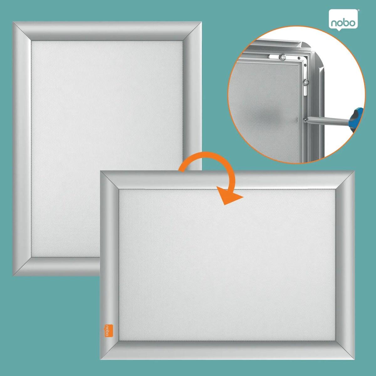 Moldura de parede para cartazes resistente ao fogo, Impression Pro: vertical ou horizontal