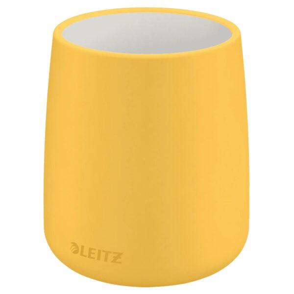 Copo organizador de secretária em cerâmica Leitz Cosy, Amarelo quente