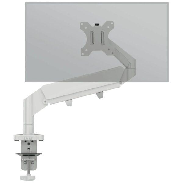 Braço articulado de secretária para um monitor Leitz Ergo, cinza claro